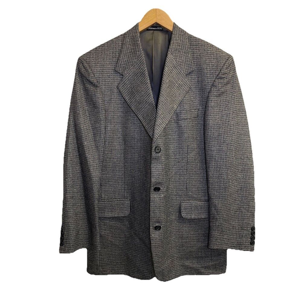 Hart Schaffner Marx Men's Tweed Sport Coat Blazer Three Button Wool 39R Multi